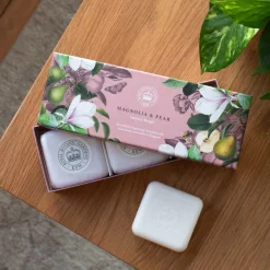 English Soap Company Magnolia & Pear Triple Soap Gift Box