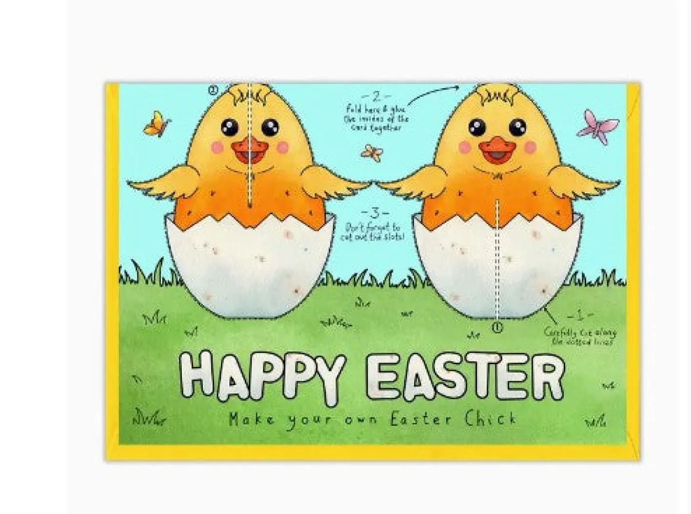 Yeti Make Your Own Easter Chick Easter Card