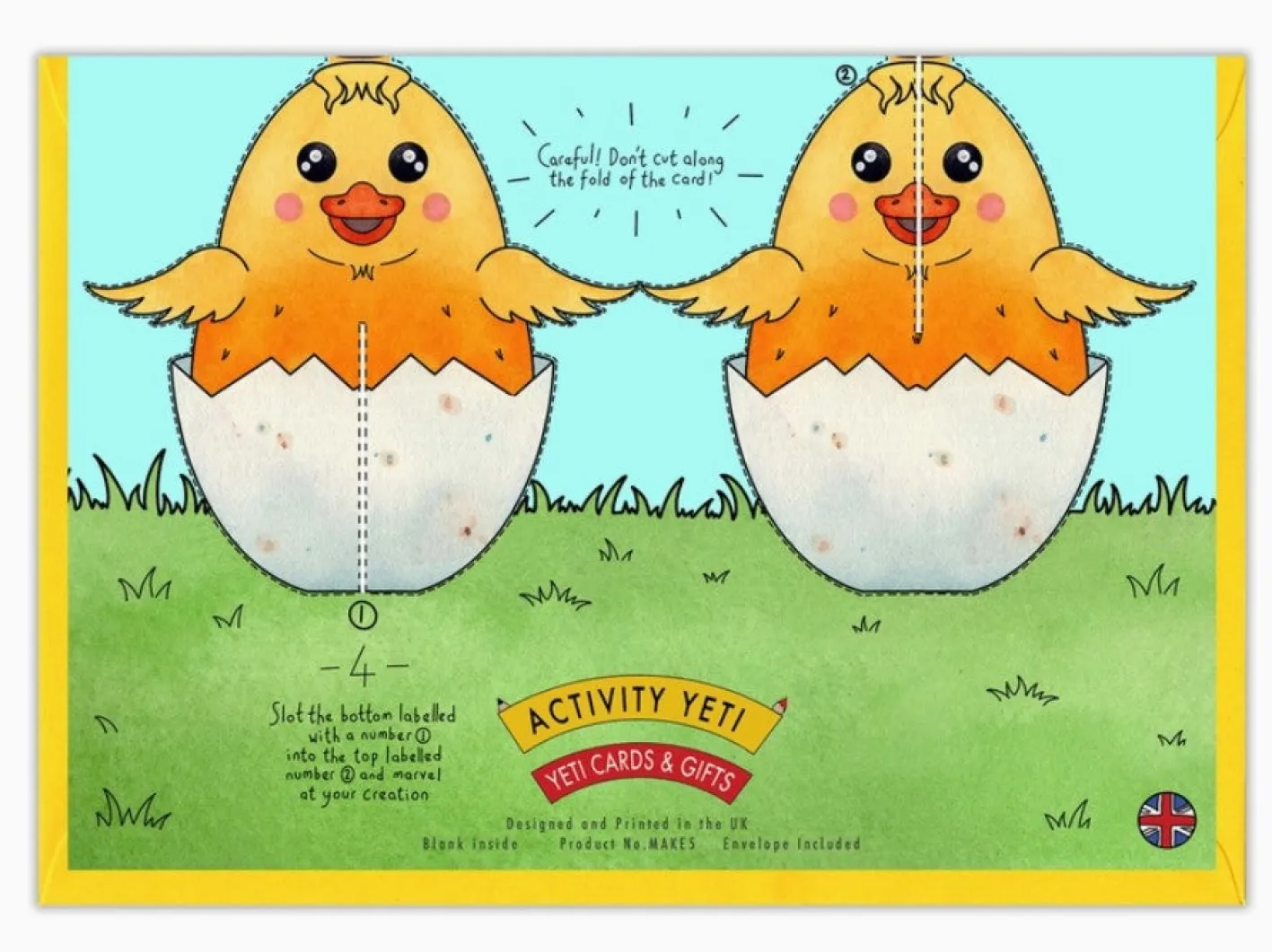 Yeti Make Your Own Easter Chick Easter Card