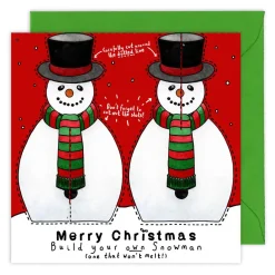 Yeti Make Your Own Snowman Christmas Card