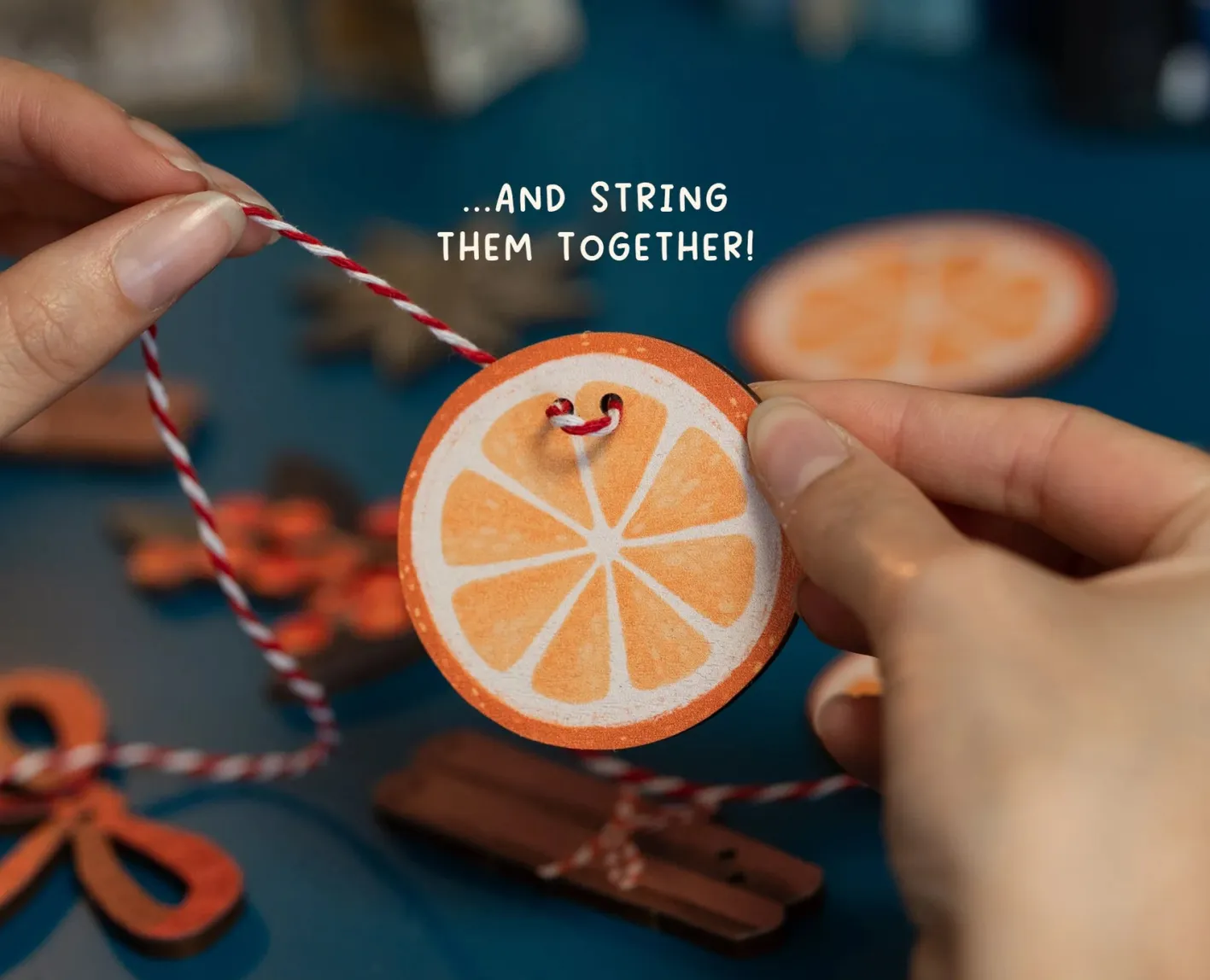 Dapple & Dot Make Your Own Wooden Spiced Orange Christmas Garland