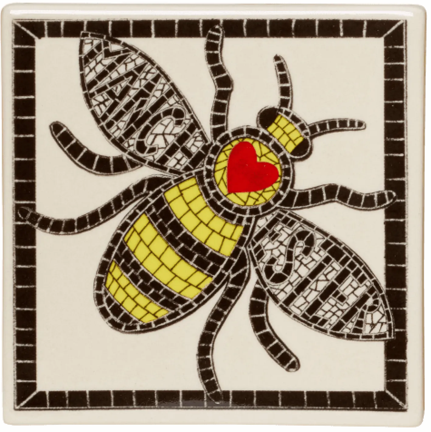 Moorland Pottery Manchester Bee Coaster by