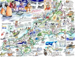 All Jigsaw Puzzles Map of Cornwall 1000 Piece Jigsaw Puzzle