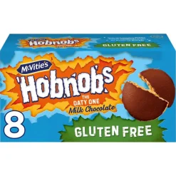Tea & Biscuits McVitie's Milk Chocolate Gluten Free Hobnob Biscuits 150g/4.9oz