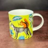 Repeat Repeat Menagerie Fox Bone China Mug- Green