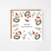 West Country Designs Merry Hedgehogs Christmas Card