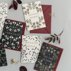 Catherine Lewis Merry Nouveau - Box of 8 Luxury Botanical Christmas Cards