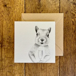 Katherine Sheard Designs Merry Squirrel Greetings Card