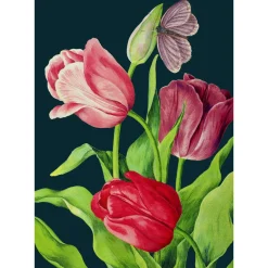 Madame Treacle Midnight Tulips Card