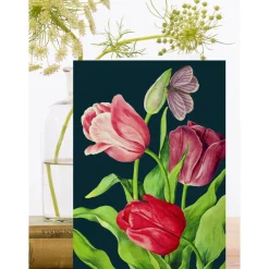 Madame Treacle Midnight Tulips Card