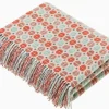 Bronte Moon Milan Coral/Mint Merino Lambswool Throw