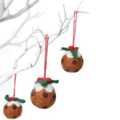 Amica Felt Mini Christmas Pudding Felt Decoration