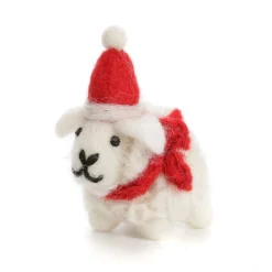 Amica Felt Mini Sheep with Hat and Scarf Felt Decoration