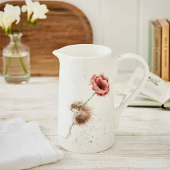 Wrendale Designs Mouse & Poppy Bone China 2 Pint Jug