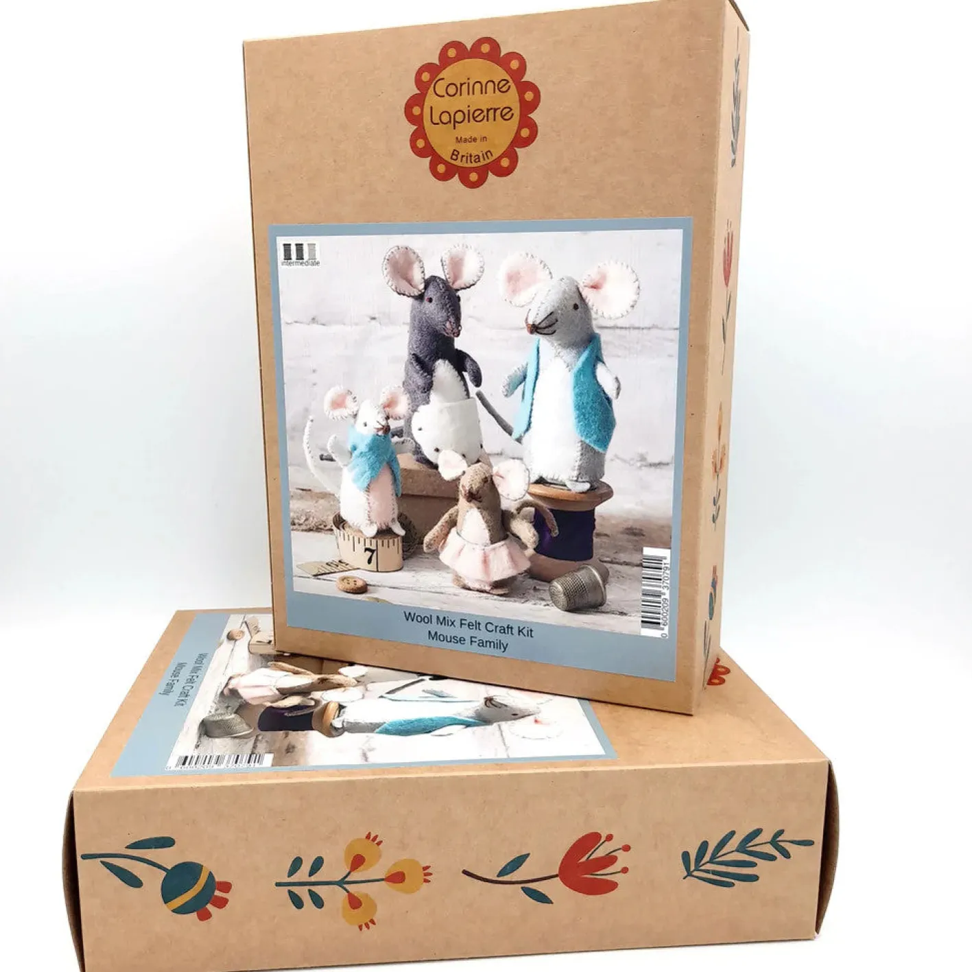 Corinne Lapierre Mouse Family Wool Mix Felt Craft Kit