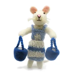 Amica Felt Mouse Maid a Milking Felt Decoration