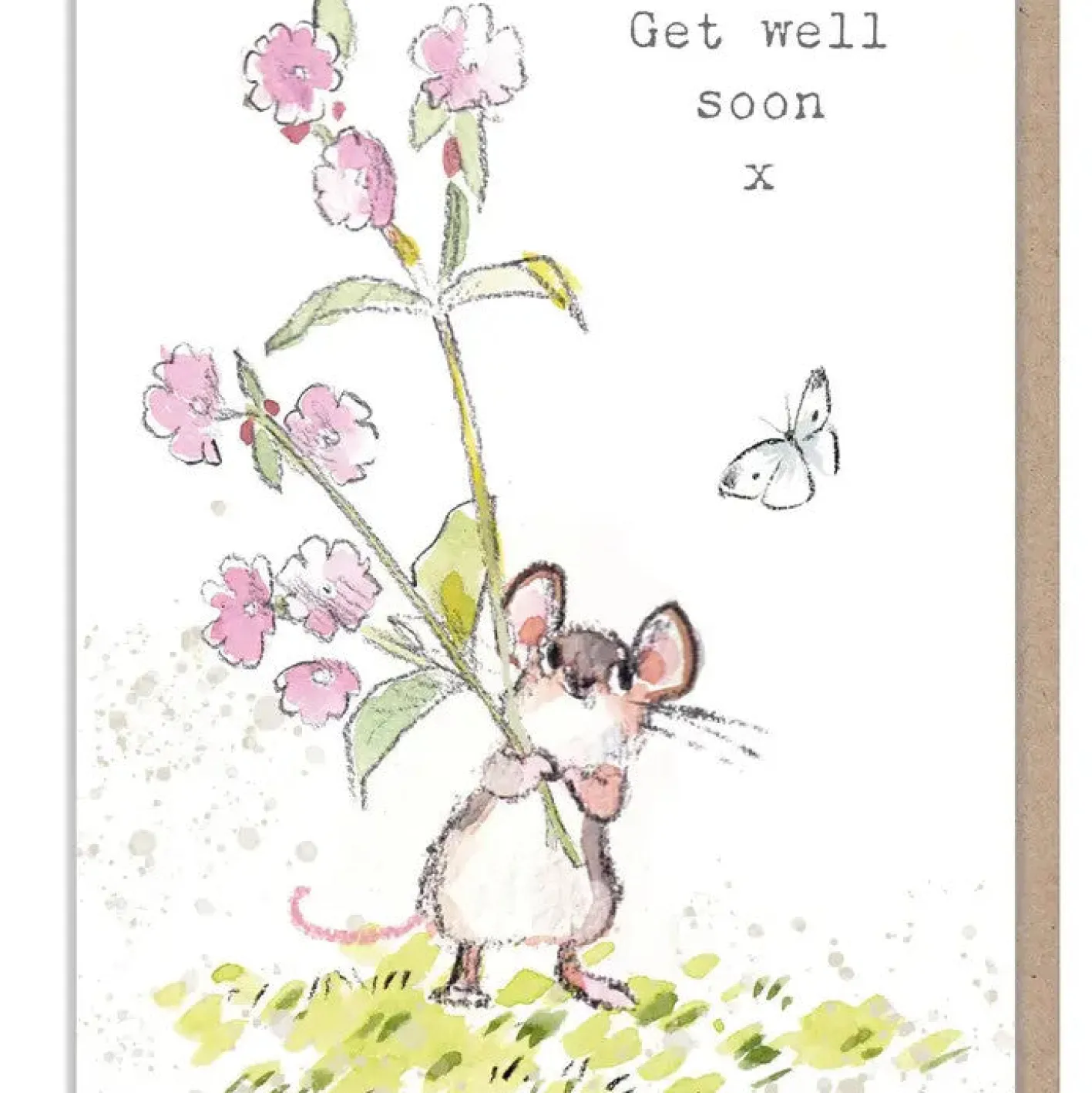 Paper Shed Design Mouse "Get Well Soon" Greetings Card