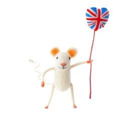 Sew Heart Felt Mouse with Union Jack Balloon