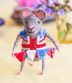 Sew Heart Felt Mouse with Union Jack Bunting