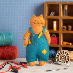 Corinne Lapierre Mr. Cat Mechanic Felt Craft Mini Kit