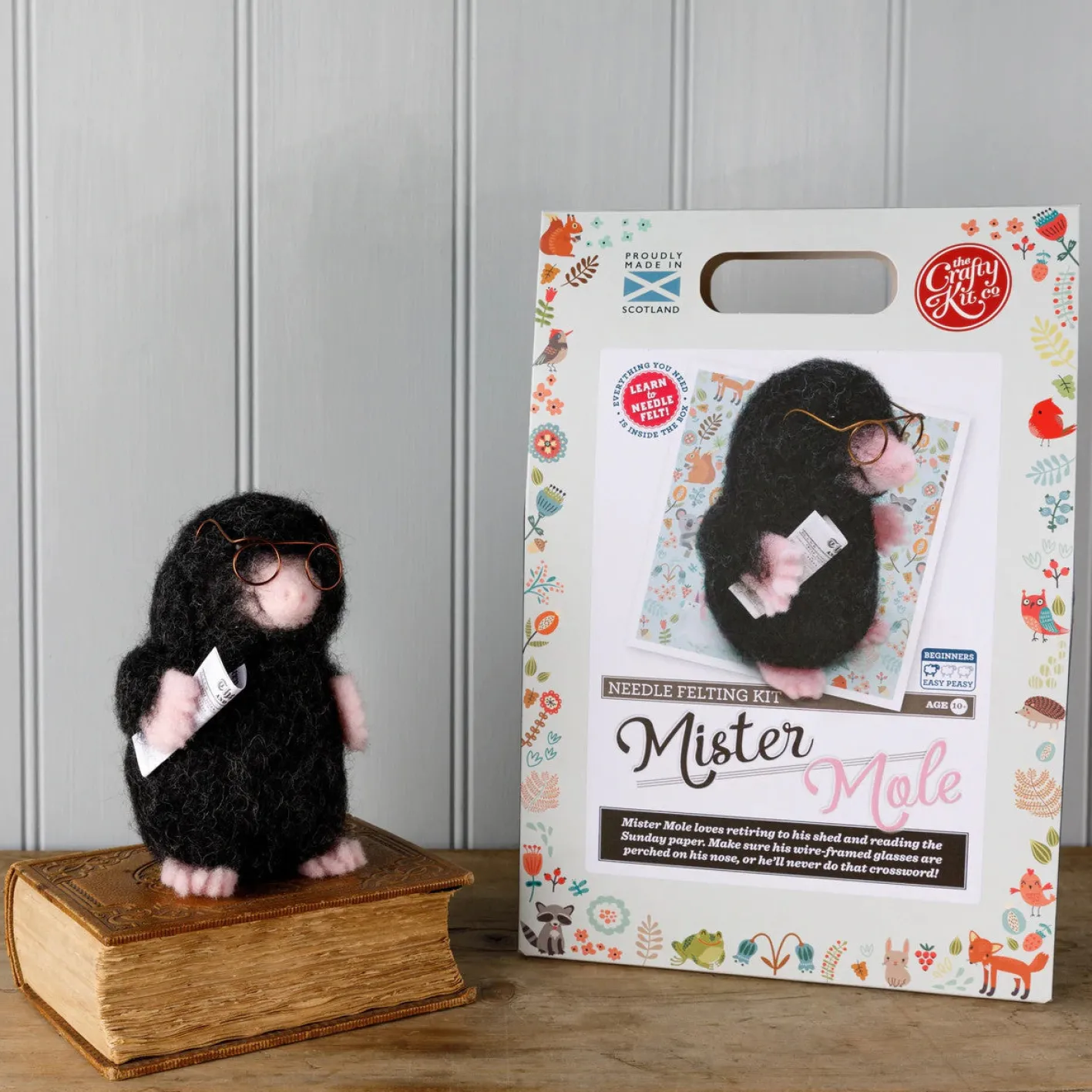 The Crafty Kit Co. Mr. Mole Needle Felting Kit