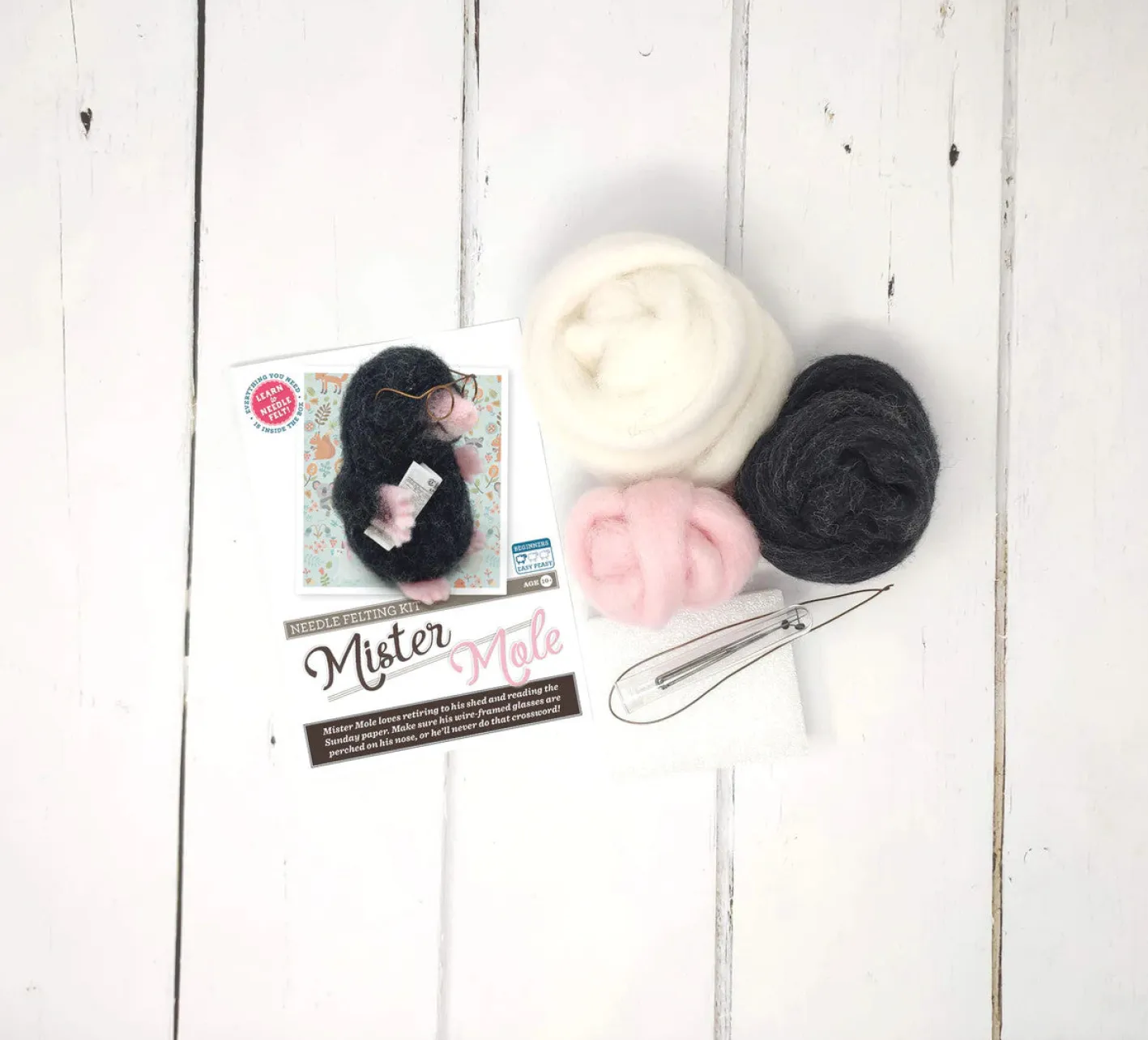 The Crafty Kit Co. Mr. Mole Needle Felting Kit