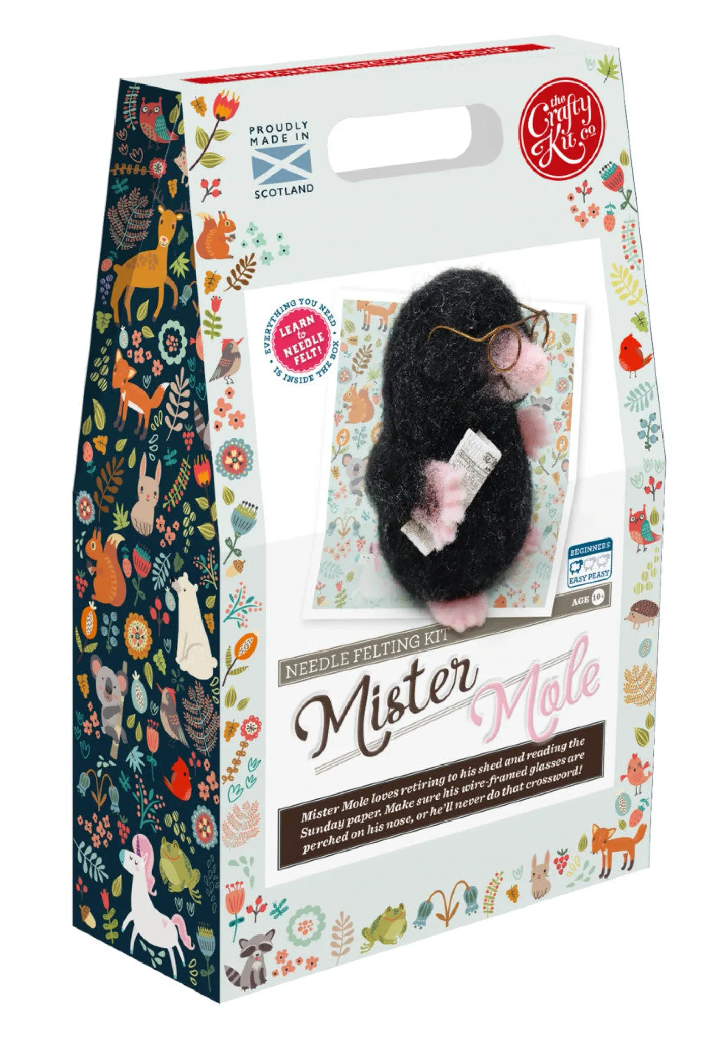 The Crafty Kit Co. Mr. Mole Needle Felting Kit
