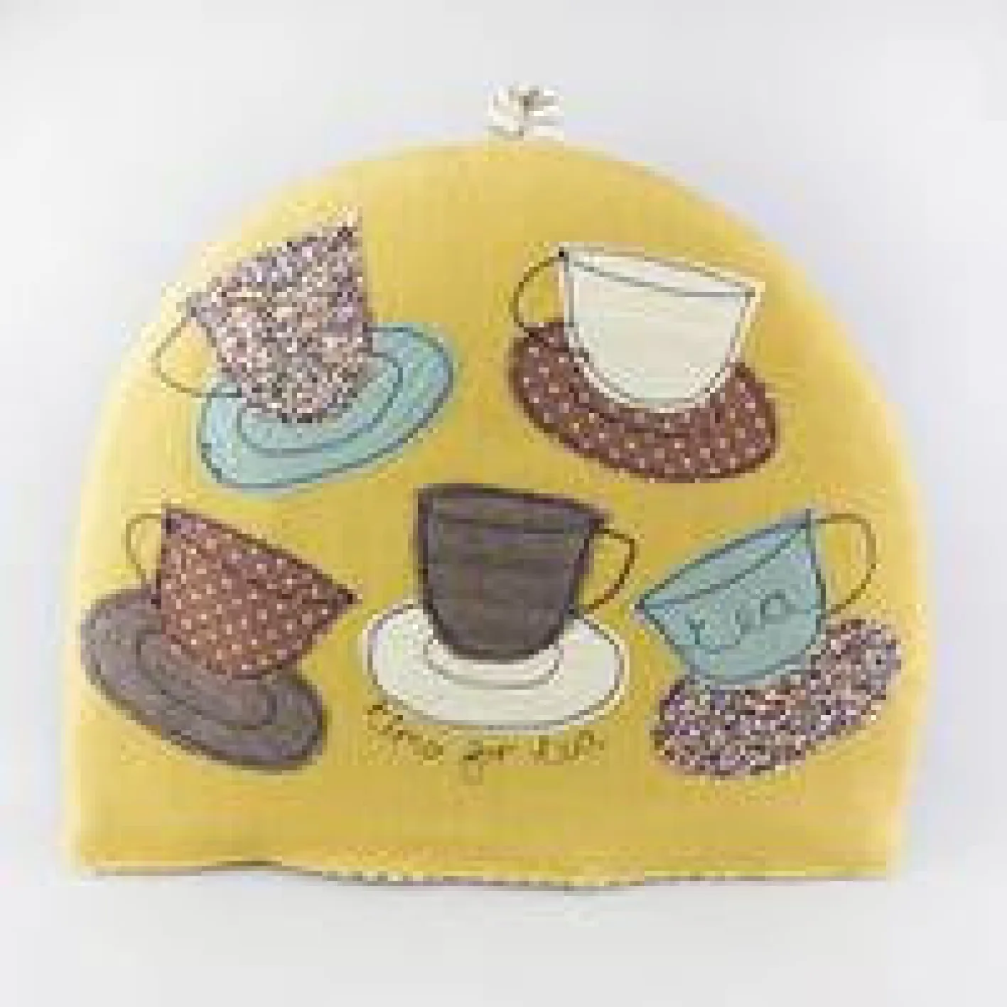 Poppy Treffry Mustard Teacups Tea Cosy