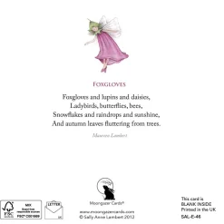 Moongazer Cards My Garden Foxglove Fairy Greeting Card
