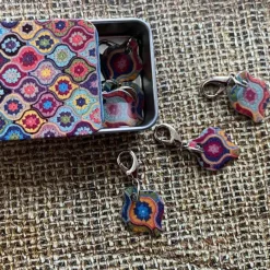 Emma Ball Mystical Lanterns Set of 6 Crochet Markers in a Pocket Tin