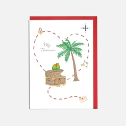 Lottie Murphy 'My Treasure' Treasure Map Valentine's Card