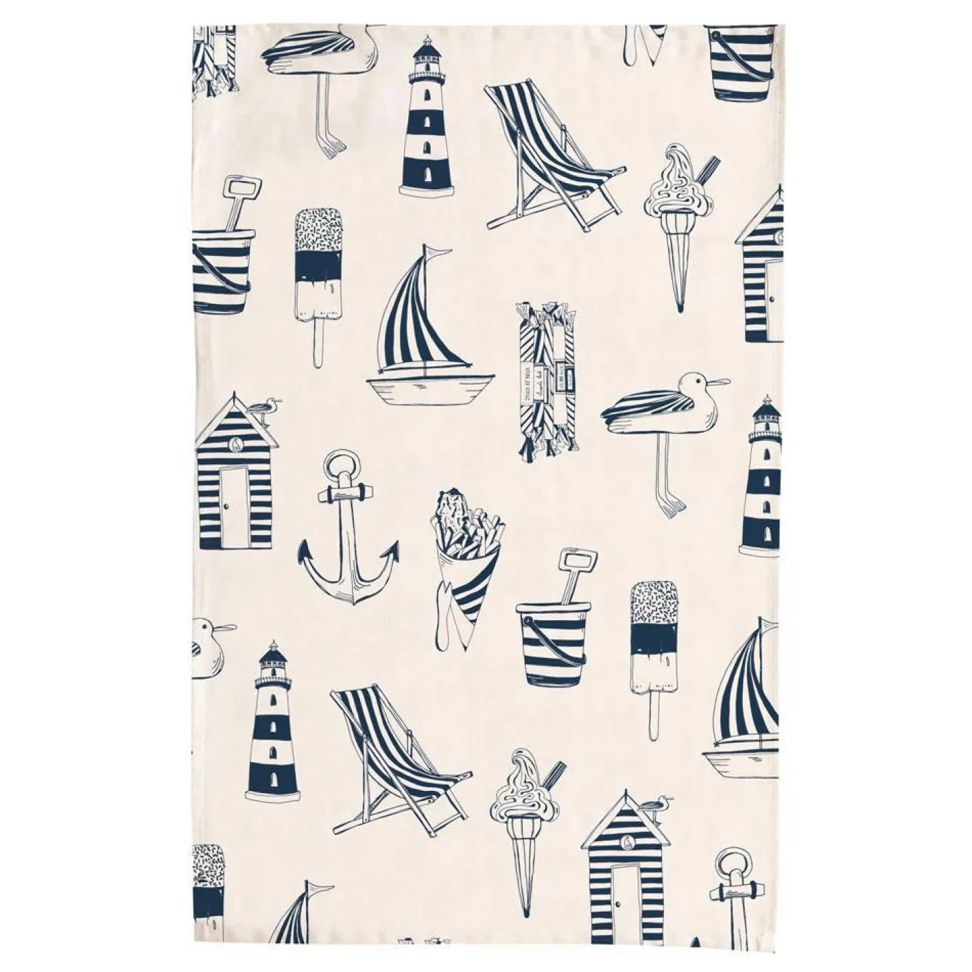 Victoria Eggs Nautical Tea Towel