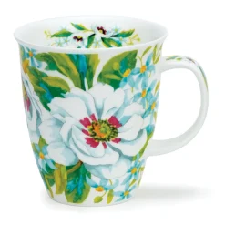 Dunoon Nevis White Anemones Mugs