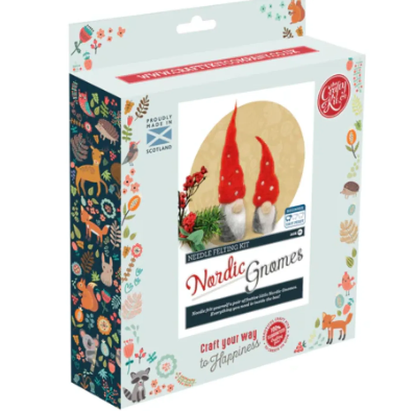 The Crafty Kit Co. Nordic Gnomes Needle Felting Kit
