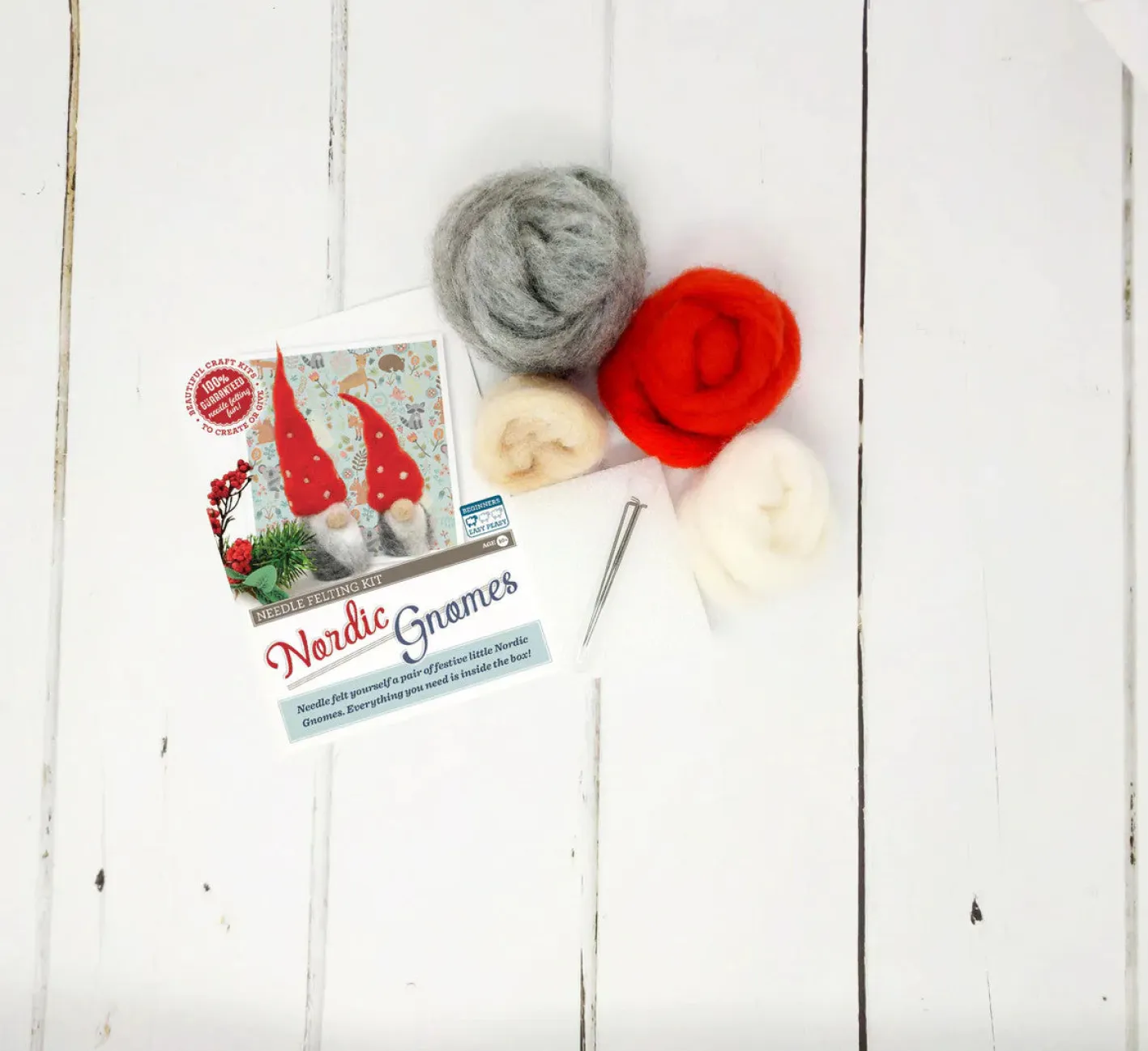 The Crafty Kit Co. Nordic Gnomes Needle Felting Kit