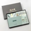 Notes & Clips Notes & Clips Green & Gold Stationery Box