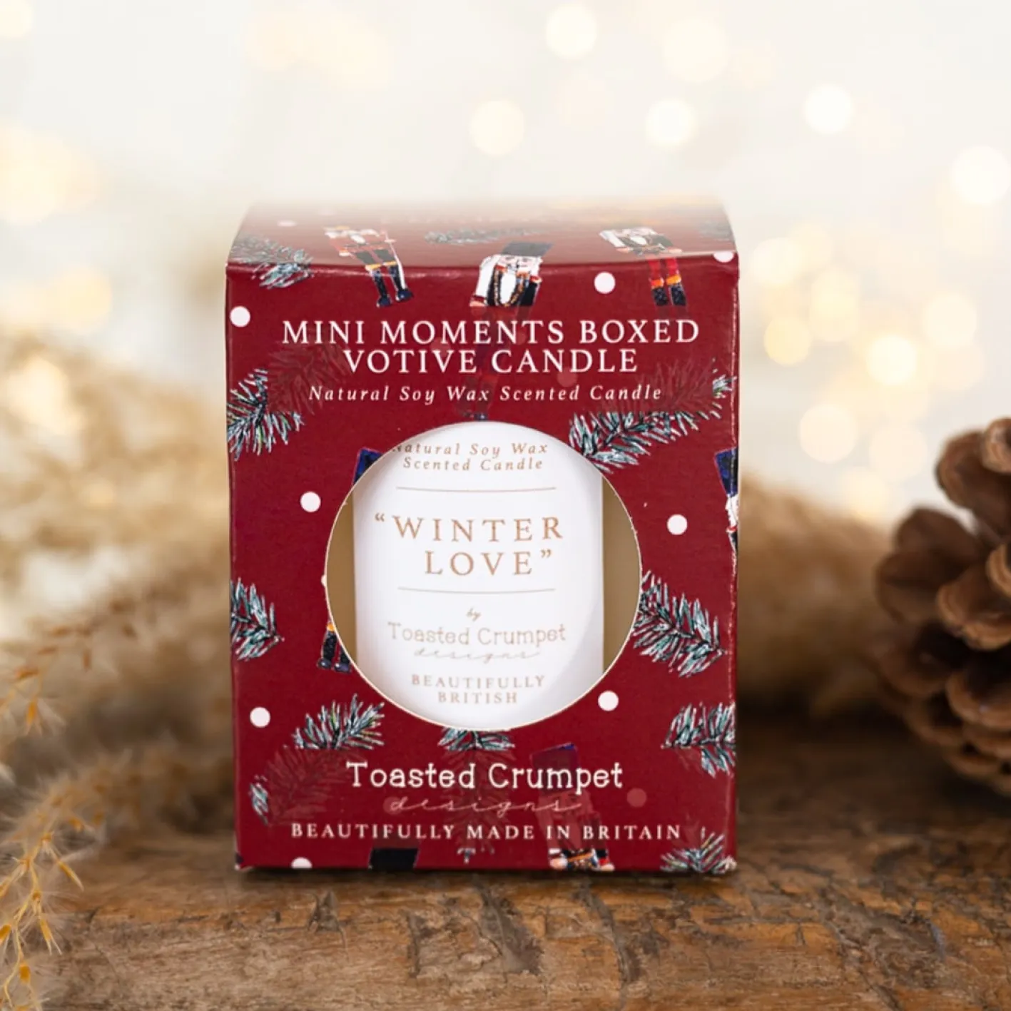 Toasted Crumpet Nutcracker Mini Moments Boxed Votive Candle
