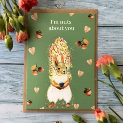 Jen Winnett Nuts About You Squirrel Eco-Card