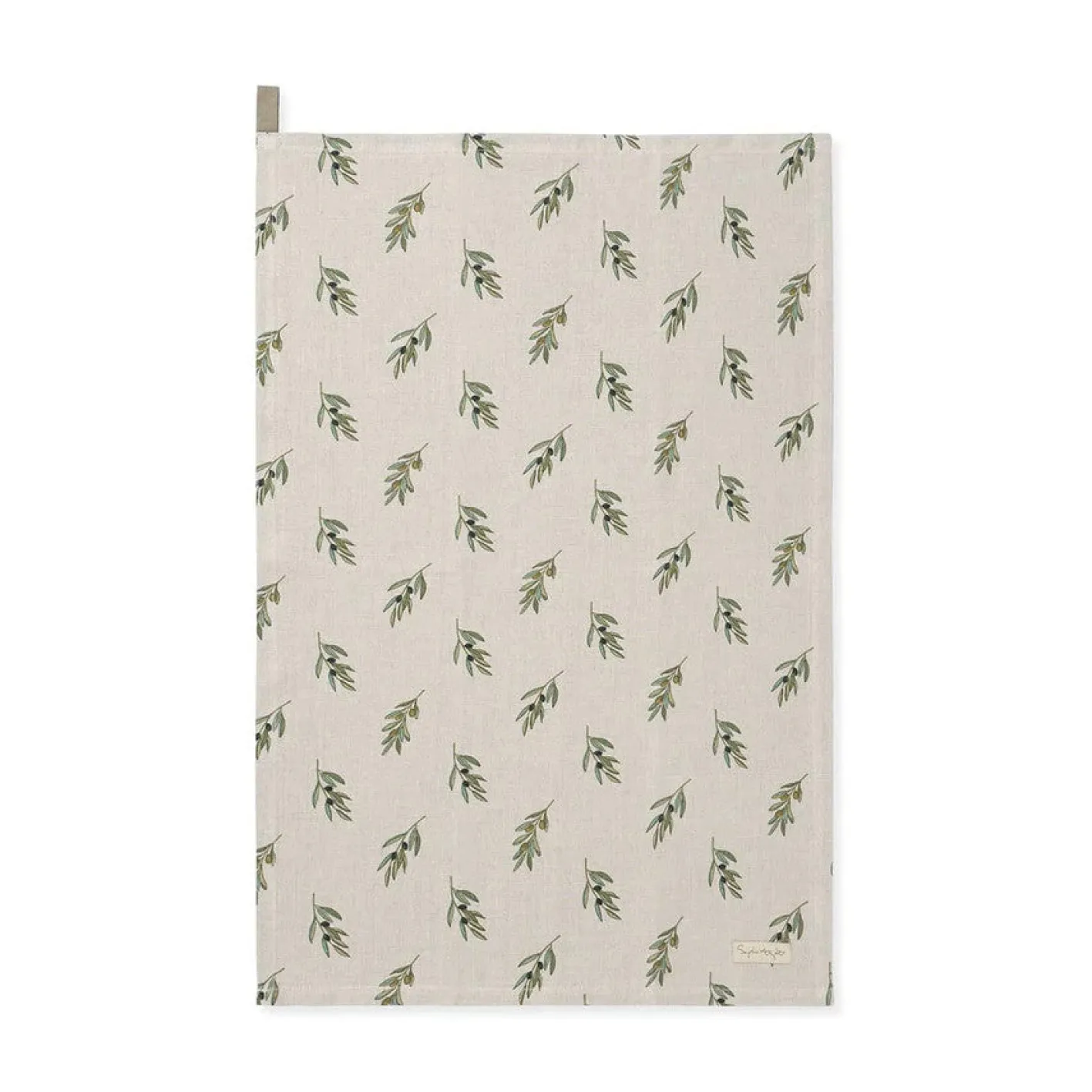 Sophie Allport Olive Branches Linen Tea Towel