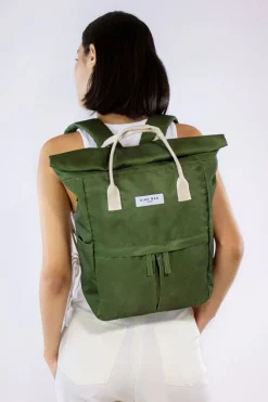 Kind Bag London Olive Green Hackney Medium Backpack