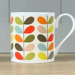 Orla Kiely Multi Color 10 Stem Bone China Mug