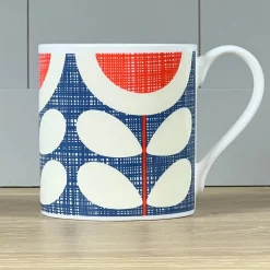 Orla Kiely Scribble Sunflower Blue Bone China Mug