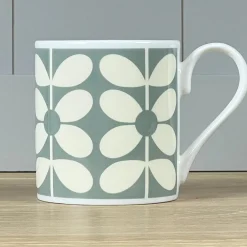 Orla Kiely 60's Stem Duckegg Bone China Mug