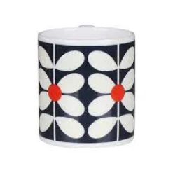 Orla Kiely 60's Stem Navy Bone China Mug
