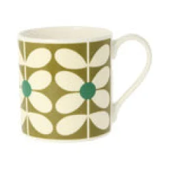 Orla Kiely 60's Stem Olive Bone China Mug
