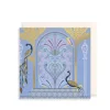 The Art File Ornate Doors & Peacocks Greeting Card by Sara Miller