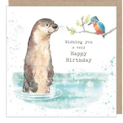 Paper Shed Design Otter "Wishing you a very Happy Birthday" Greetings Card