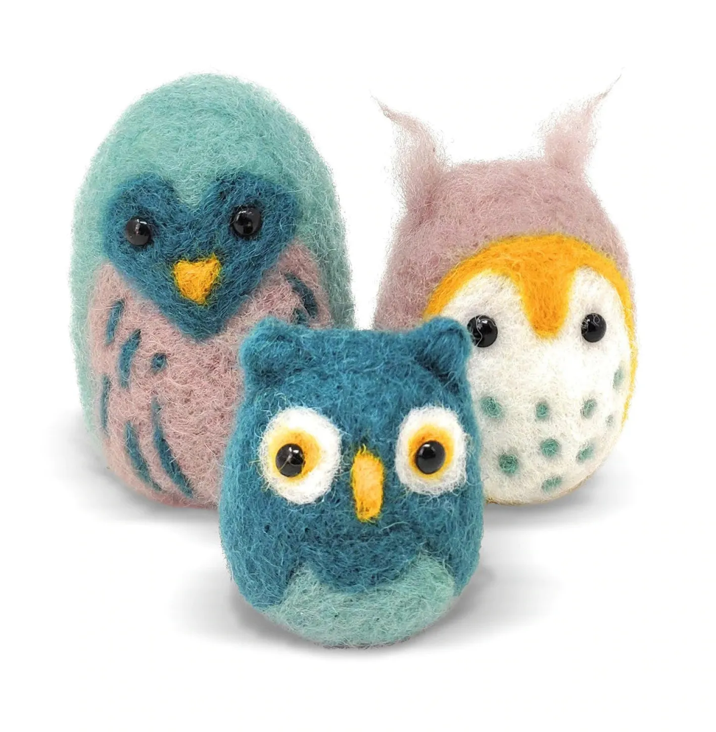 The Crafty Kit Co. Owl Family Needle Felting Kit