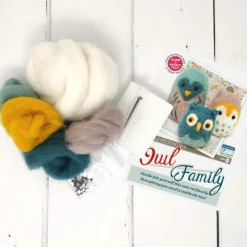 The Crafty Kit Co. Owl Family Needle Felting Kit