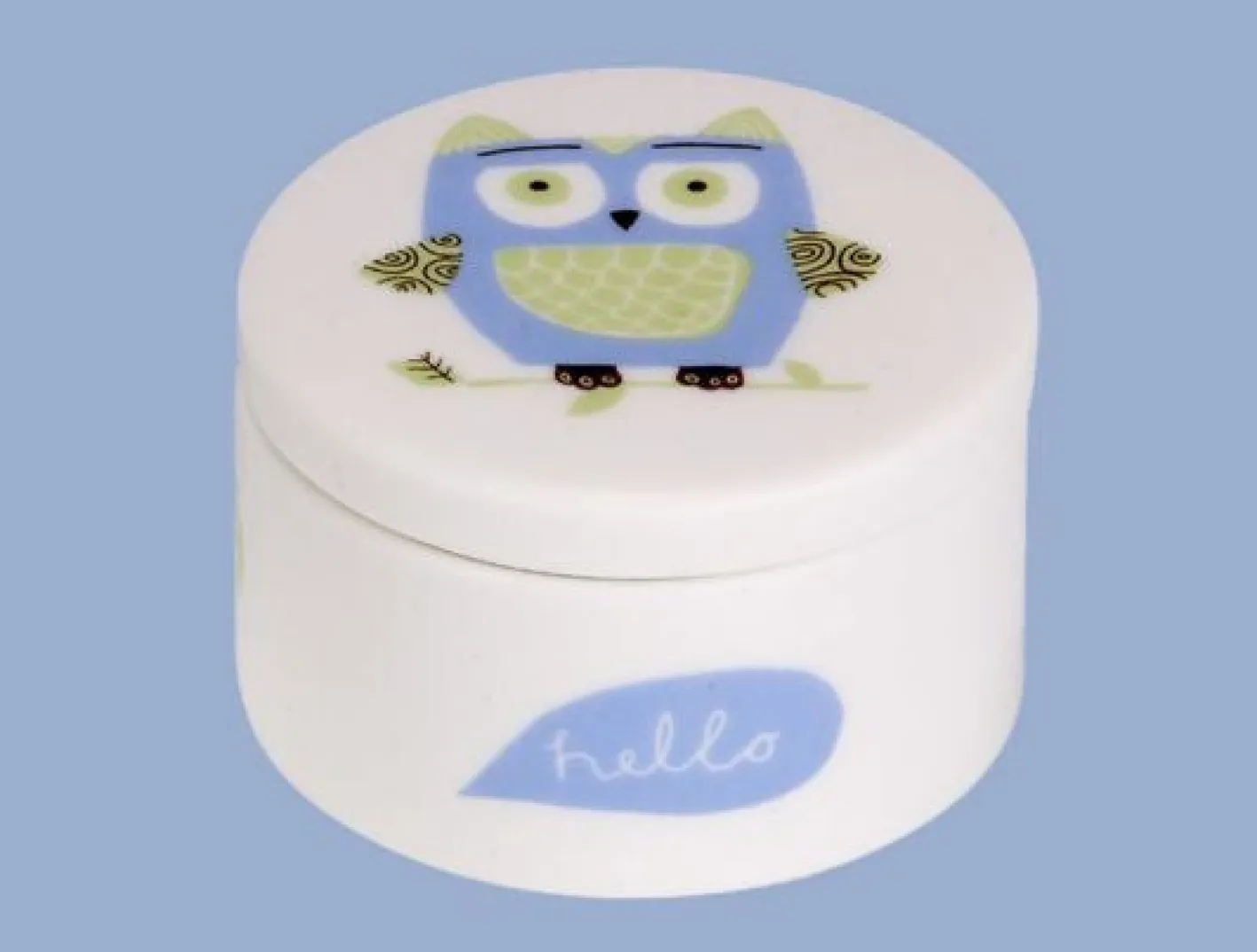Repeat Repeat Owlie Keepsake Box in Blue